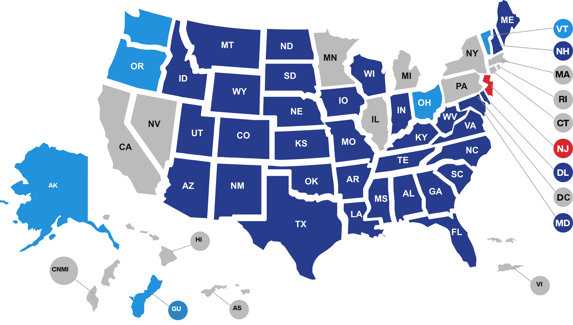 A map of the United States A map of the United States